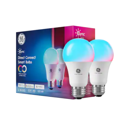 Cync Direct Connect Smart Bulbs
- Millions of Colors & White Tones
- Works with Alexa, Google Home, Matter
- 2 Bulbs
- 60W Equivalent
- 800 Lumens
- LED A19
Cync Full Color
- App control, voice control with Amazon Alexa Assistant (separately)
- Individually addressable, optical control