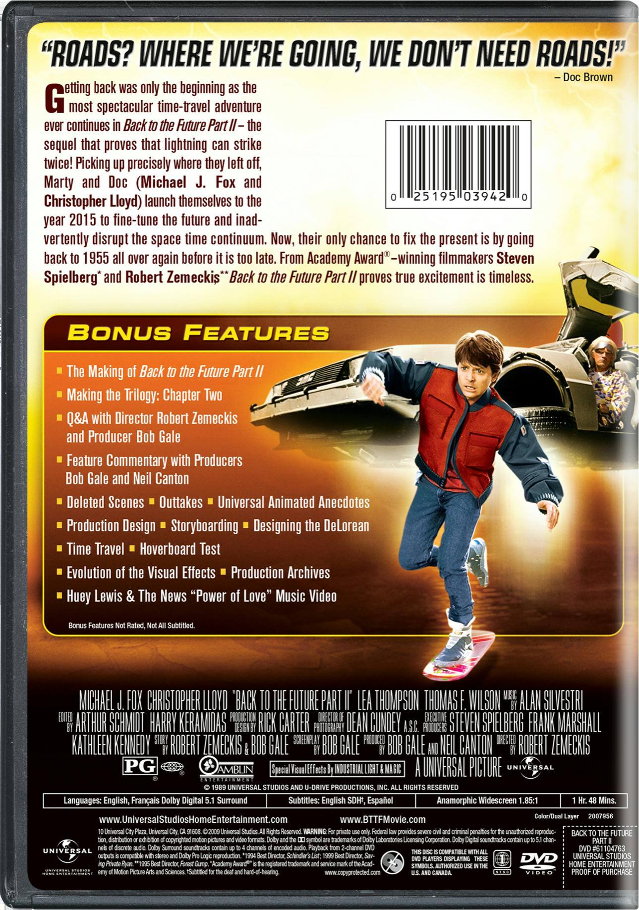 Back. Back to the Future: Part 2 (DVD Special Edition) [DVD].