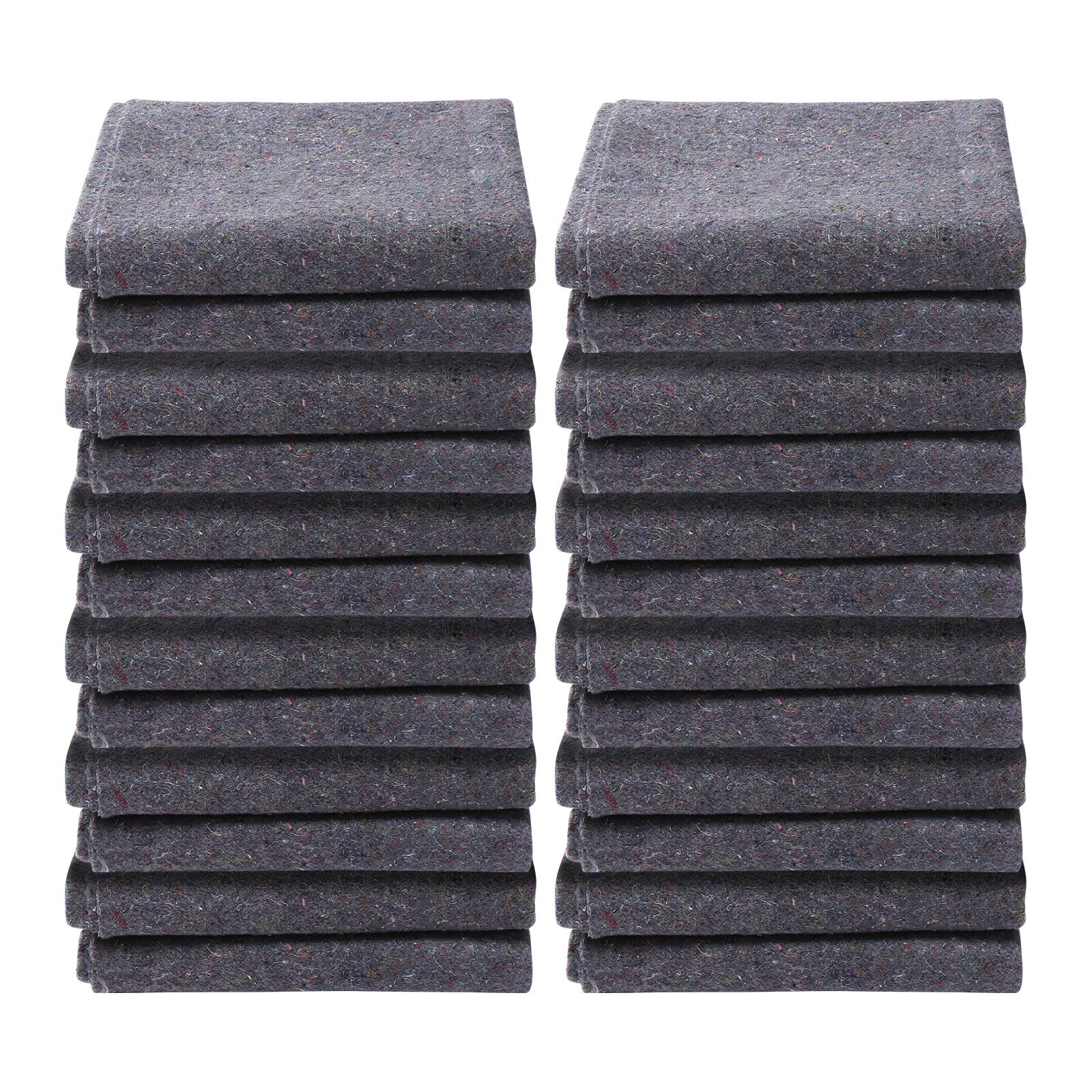 Alt View 5. VEVOR - Moving Blankets, 72" x 54", 21 lbs/dz Weight, 12 Packs, Professional Recycled Cotton Packing Blanket, Large Heavy Duty - Grey.