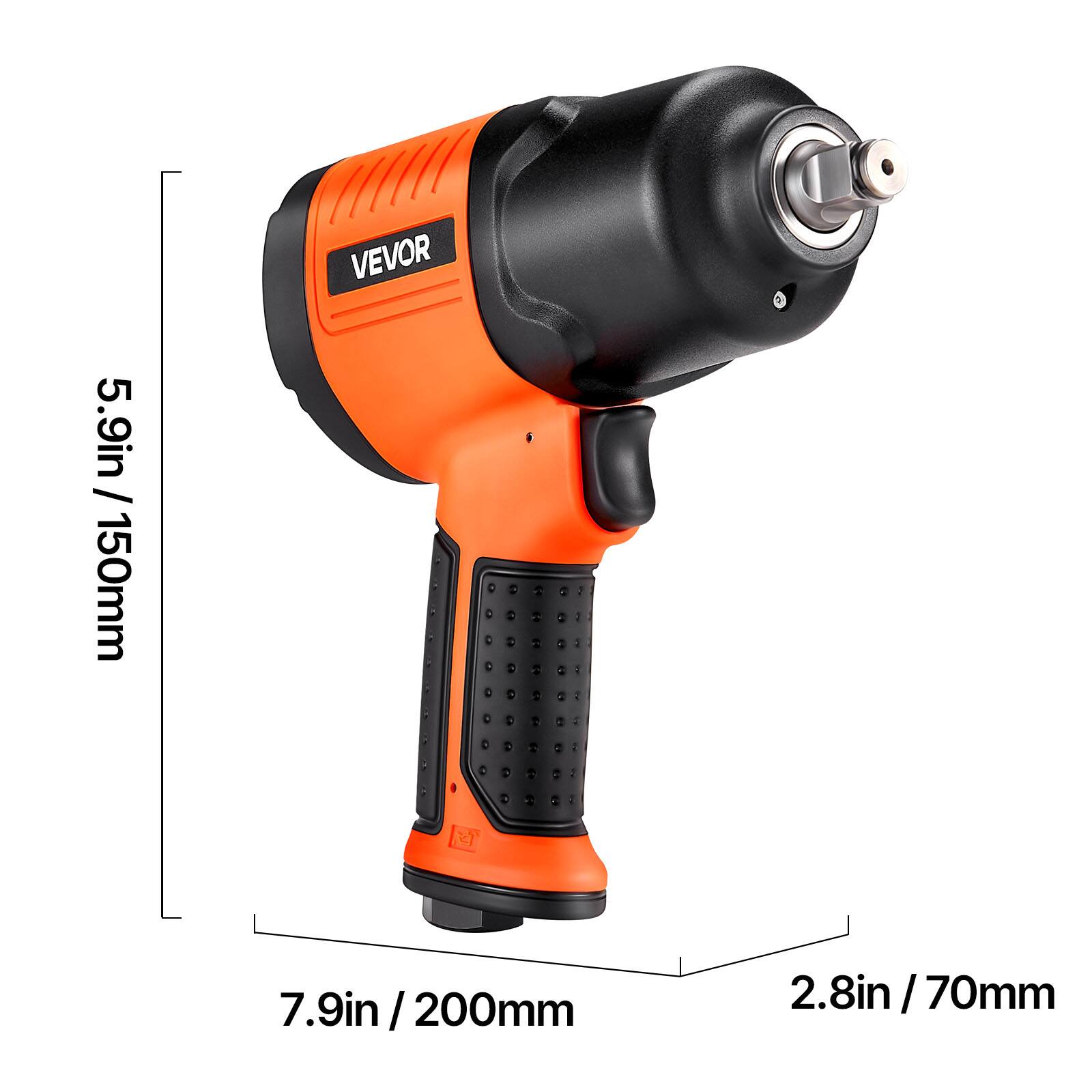 5.9in / 150mm  
7.9in / 200mm  
2.8in / 70mm