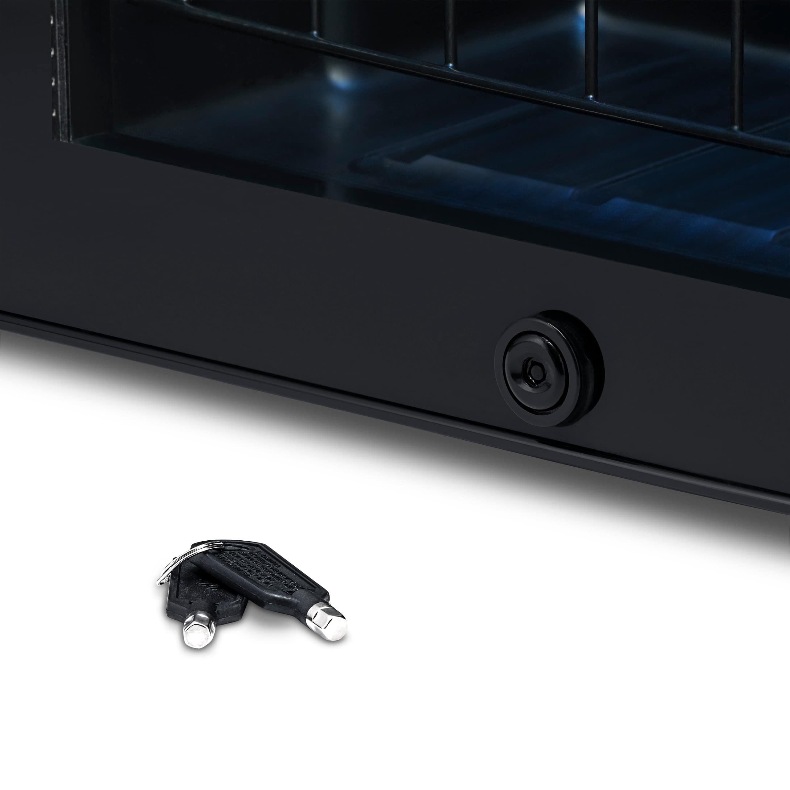 Alt View 12. NewAir - 126 Can Freestanding Beverage Fridge with 7 Temperature Settings and Adjustable Shelves - Onyx Black.