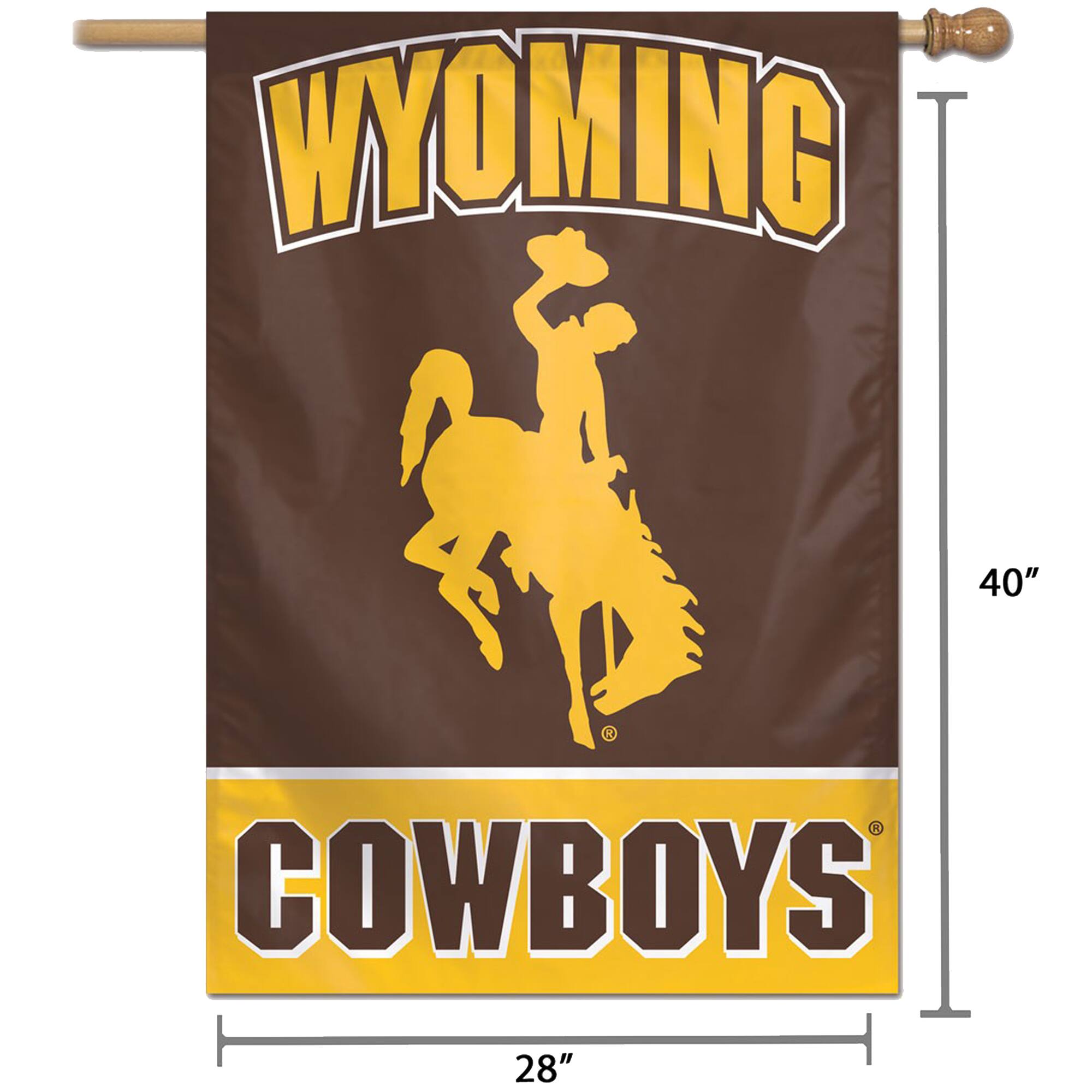 WYOMING  
COWBOYS  

40"  
28"