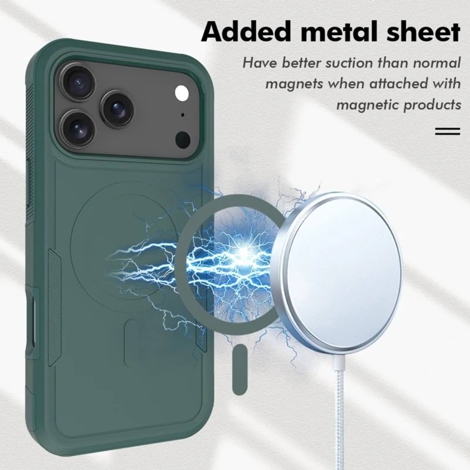 Added metal sheet  
Have better suction than normal magnets when attached with magnetic products