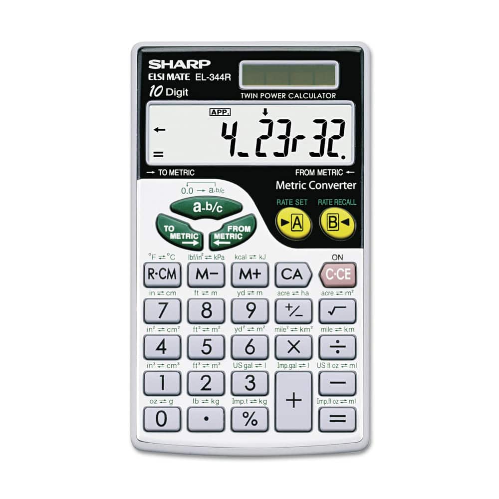 Sharp - EL-344RB 10-Digit LCD Metric Conversion Wallet Calculator - false