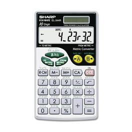 Sharp - EL-344RB 10-Digit LCD Metric Conversion Wallet Calculator - false
