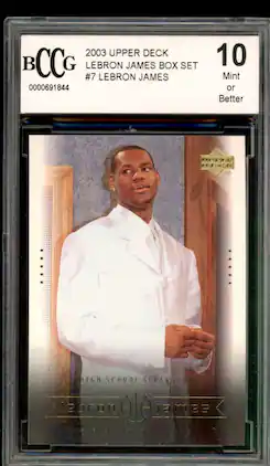 Lebron James Rookie Card 2003 Upper Deck Box Set #7 BGS BCCG 10