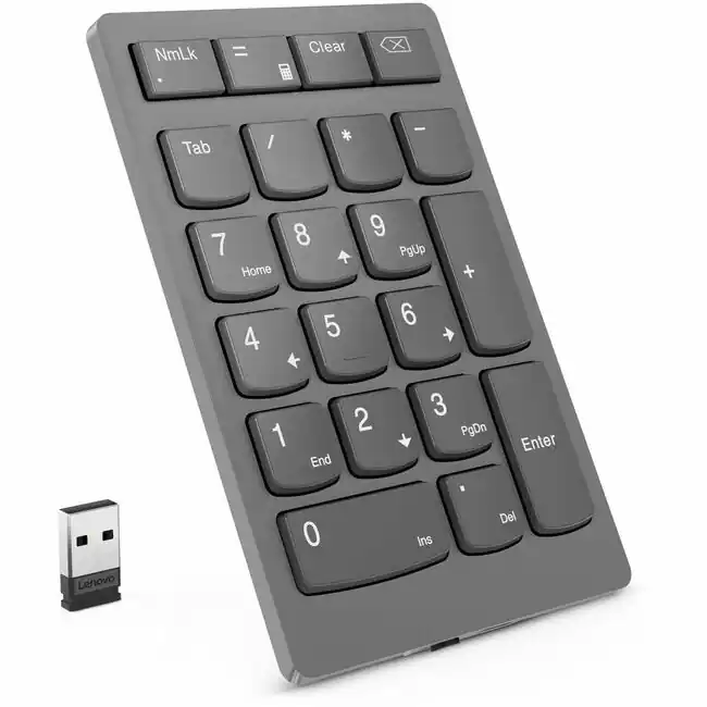 Lenovo - Go Wireless Numeric Keypad Wireless Connectivity - Up to 3 months use in single charge - 2.40 GHz - Storm Gray