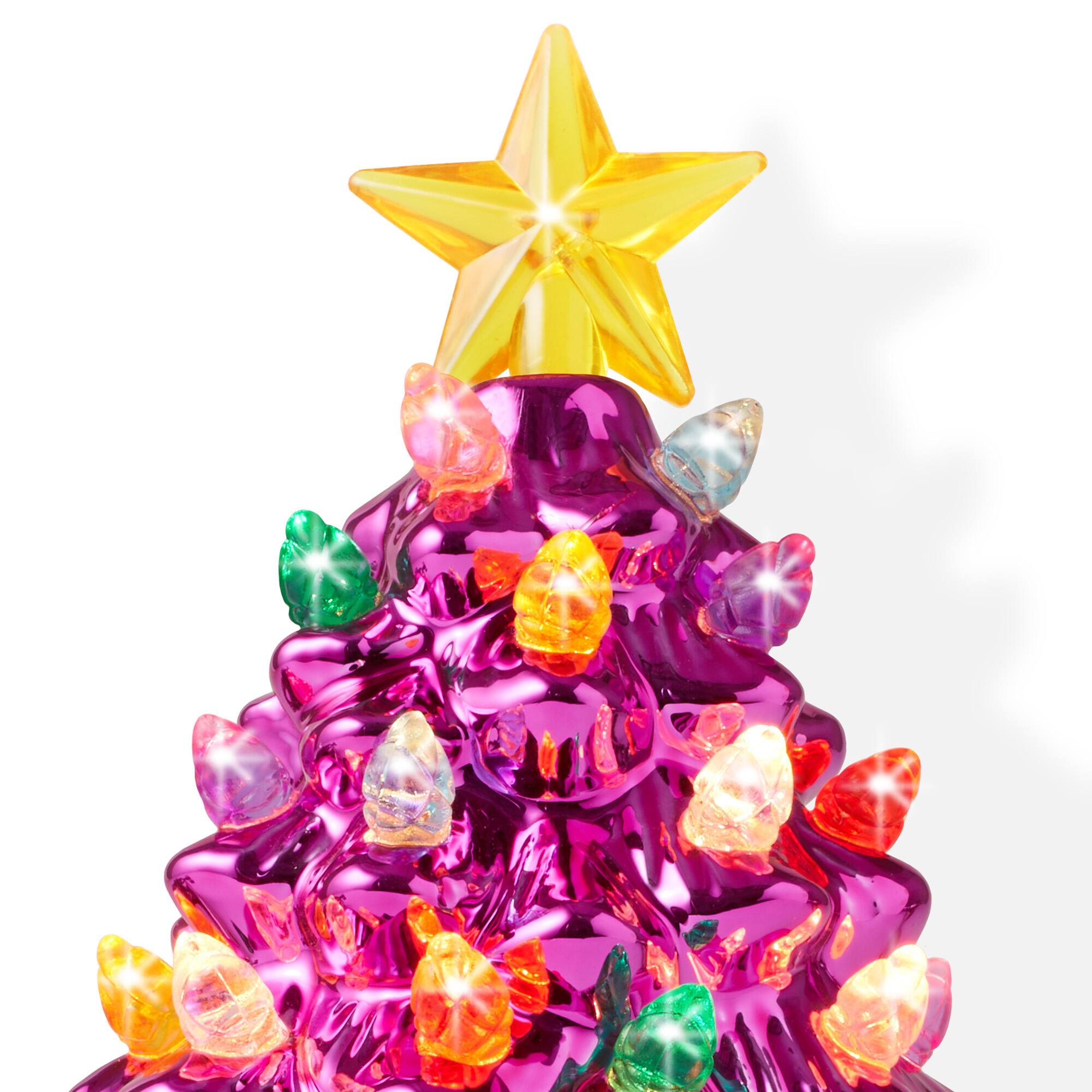 Alt View 2. Casafield - Ceramic Holiday Plug-in Vintage Decorative Night Light - Pink.