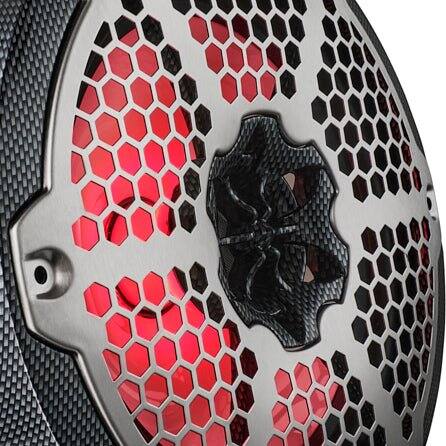 Alt View 1. DS18 Audio - NXL 8" 2-way Coaxial Speaker with RGB LED Lights, Built-in Driver and Grille (Pair), 125W RMS 4-Ohm.