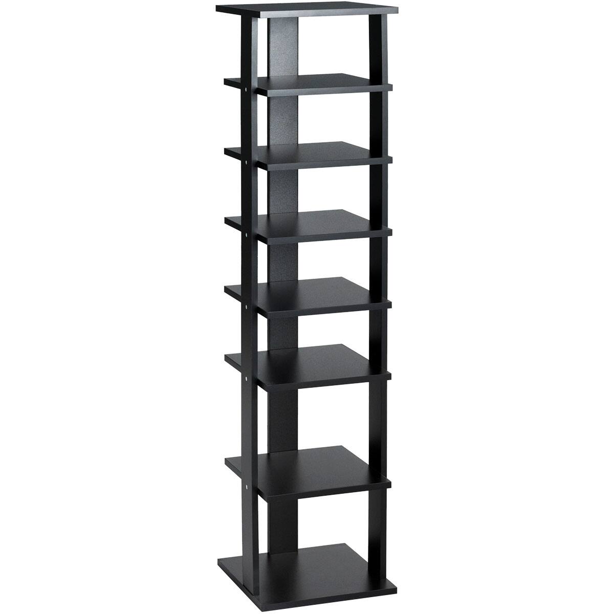 Alt View 5. Gymax - Gymax 7-Tier Shoe Rack Practical Free Standing Shelves Storage Shelves Concise Style - Black.
