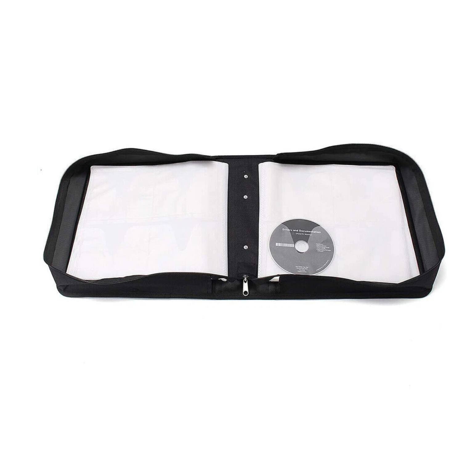Back. Stock Preferred - 520 Disc CD/DVD Wallet Binder - Black.