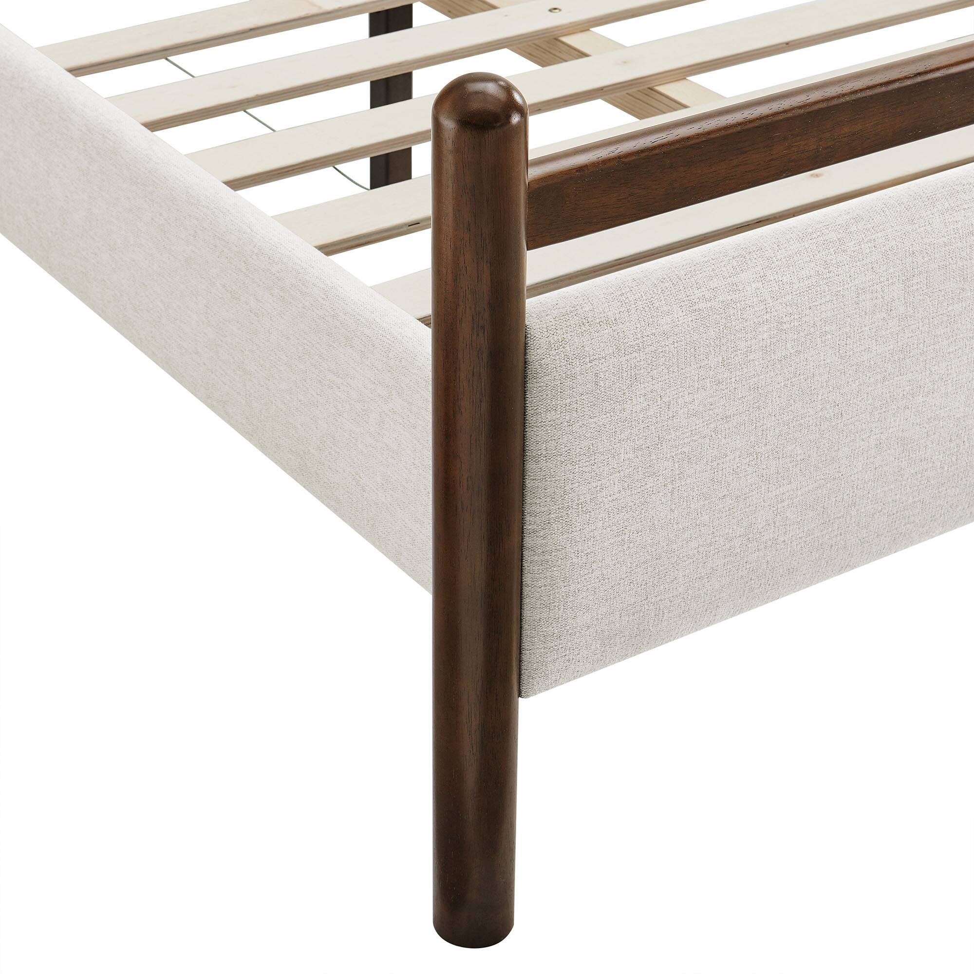 Alt View 6. Modway - Ginny Platform Bed Frame by Modway - Wenge Heathered Ivory.