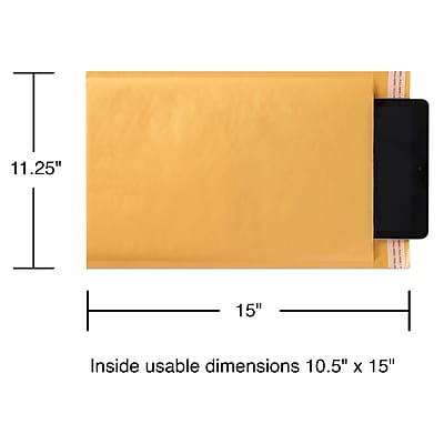 T 11.25" I 15" Inside usable dimensions 10.5" x 15"