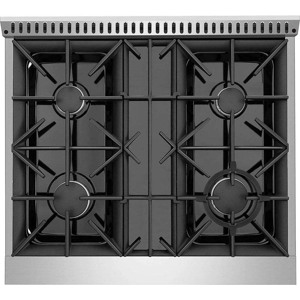 Left. Avanti - 4.2 Cu. Ft. Stainless Freestanding Gas Range - Stainless Steel.