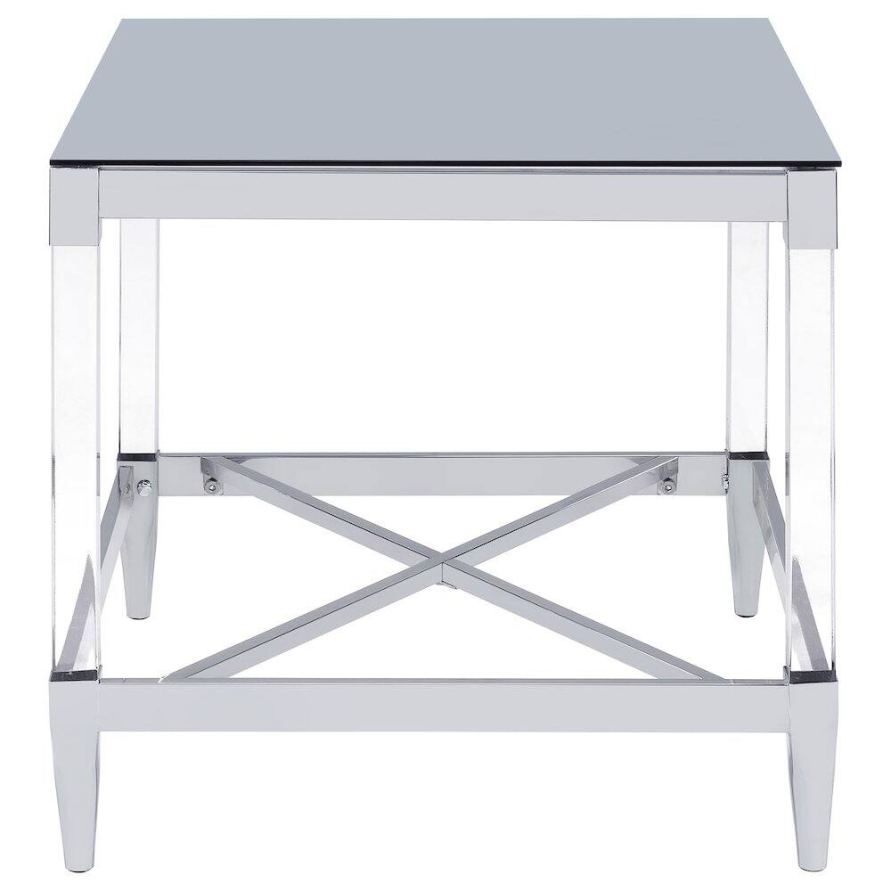 Alt View 4. Coaster Co. of America - Lindley 2-piece Square Coffee and End Table Set Chrome - Silver.