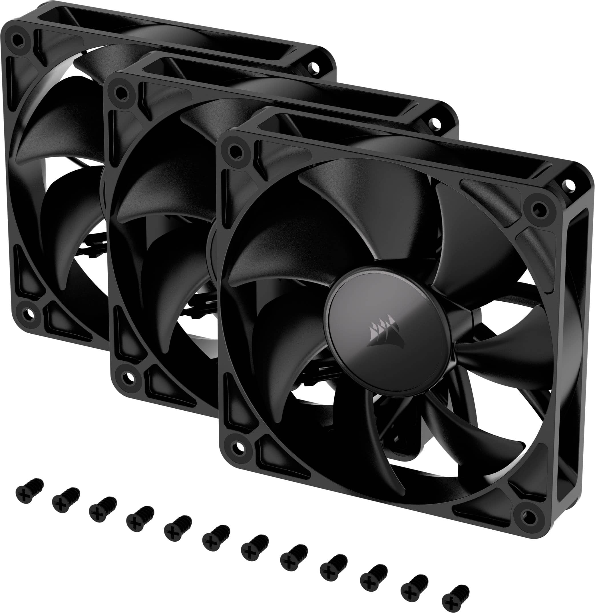 Alt View 9. CORSAIR - RS120 120mm PWM Computer Case Fan Expansion Fan - Black.