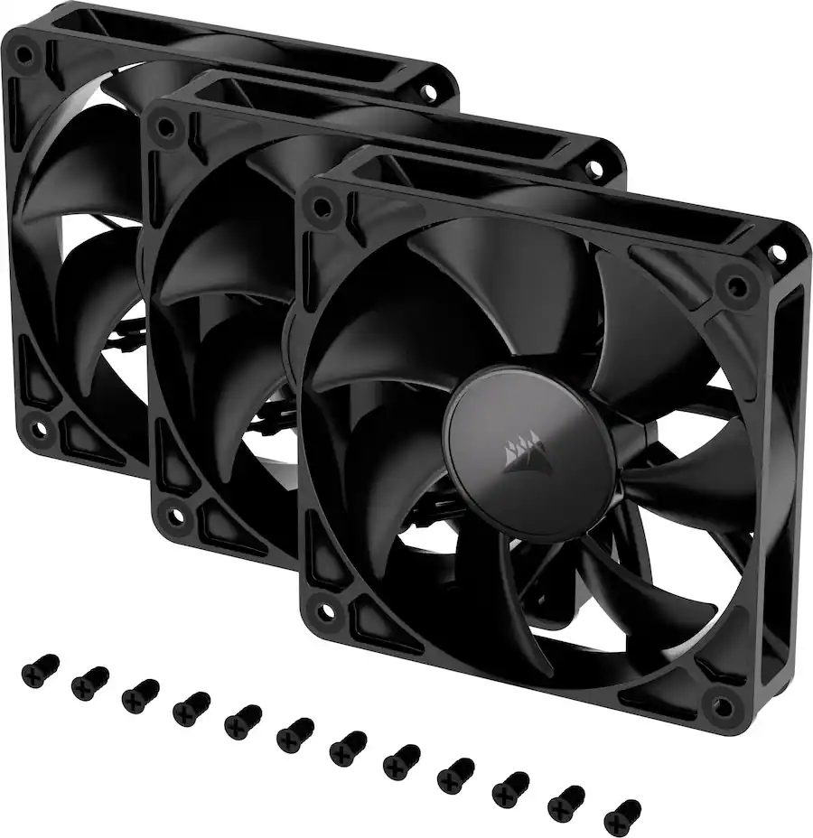Extention Fan CORSAIR RS120 120mm PWM Computer Case Fan Expansion Fan Black CO ...