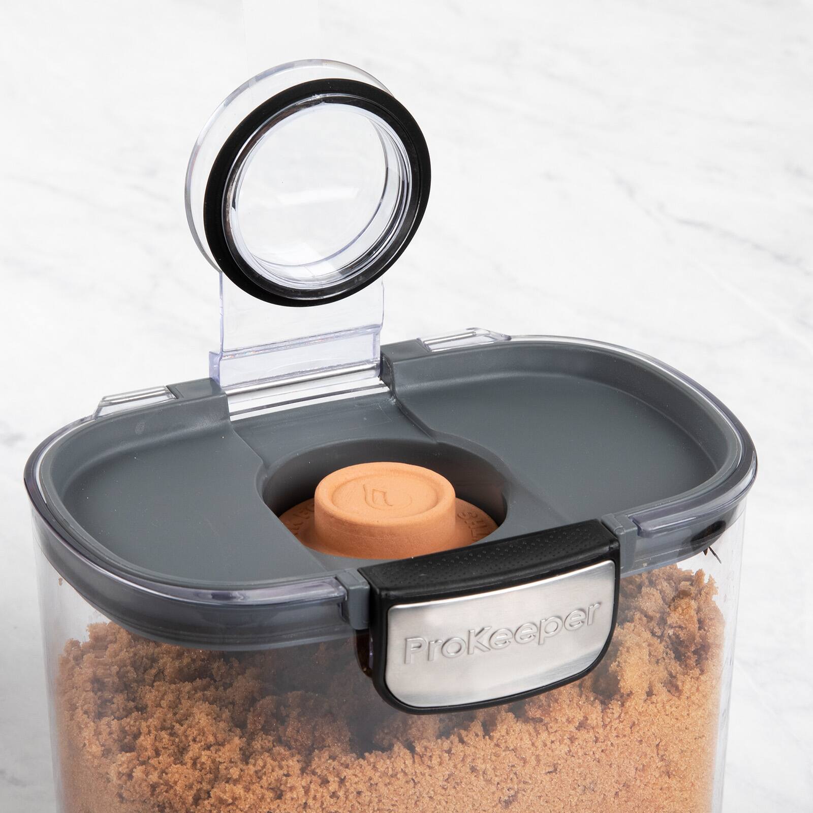Alt View 4. Progressive International - ProKeeper+ Airtight Brown Sugar Storage Container, Clear Plastic - Clear.