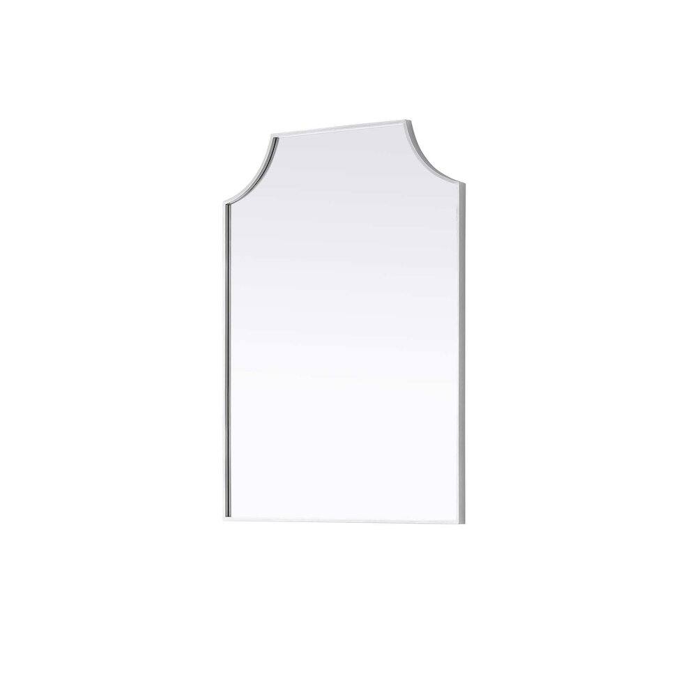 Alt View 1. Elegant Kitchen and Bath - Notched Metal Mirror 24x42 inch in Silver - Silver.