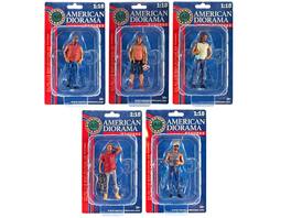"Campers" 5 piece Figure Set for 1/18 Scale Models by American Diorama - Multi