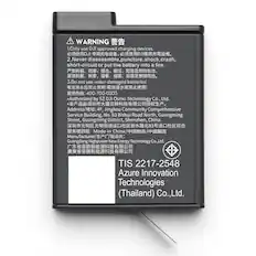 WARNING
1. Only use DJI approved charging devices.
2. Never disassemble, puncture, shock, crash, short-circuit or put the battery into a fire.
3. Do not use water-damaged batteries!
400-700-0303
Authorized by SZ DJI Osmo Technology Co., Ltd.
Address: 4F, Jingkou Community Comprehensive Service Building, No. 83 Bishui Road North, Guangming Street, Guangming District, Shenzhen, China.
Made in China
Guangdong Highpower New Energy Technology Co., Ltd.
TIS 2217-2548
Azure Innovation Technologies (Thailand) Co., Ltd.
