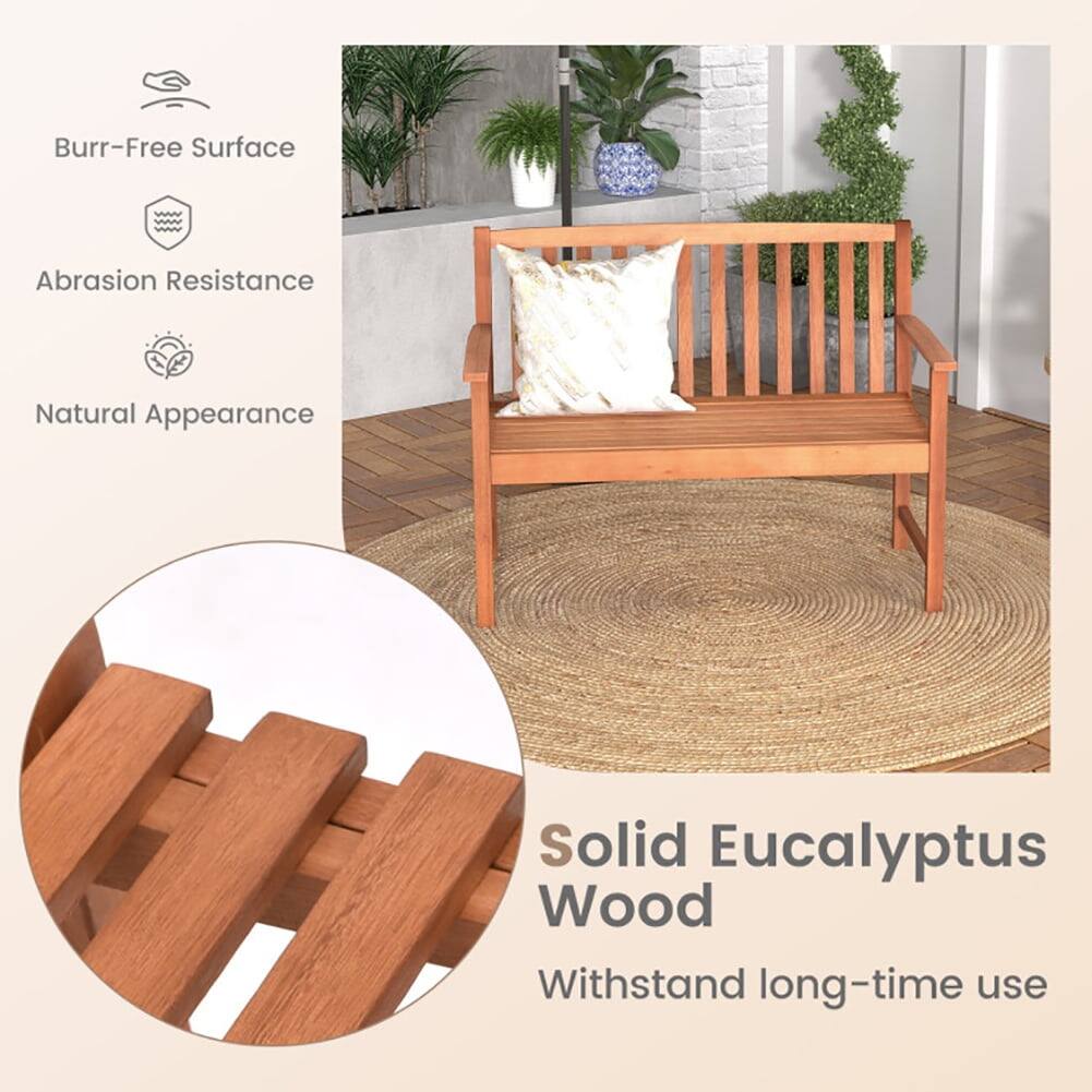 Burr-Free Surface  
Abrasion Resistance  
Natural Appearance  

Solid Eucalyptus Wood  
Withstand long-time use