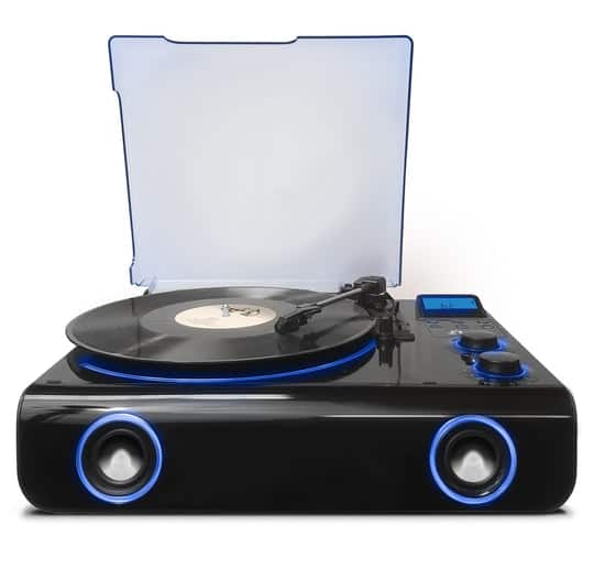 Front. Victor Audio - Victor Beacon 5-in-1 Turntable System - Black.