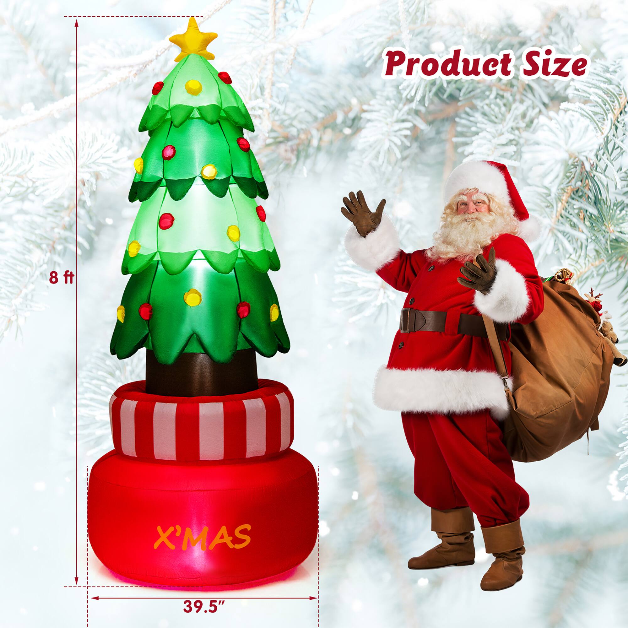 Product Size  
8 ft  
X'MAS  
39.5"