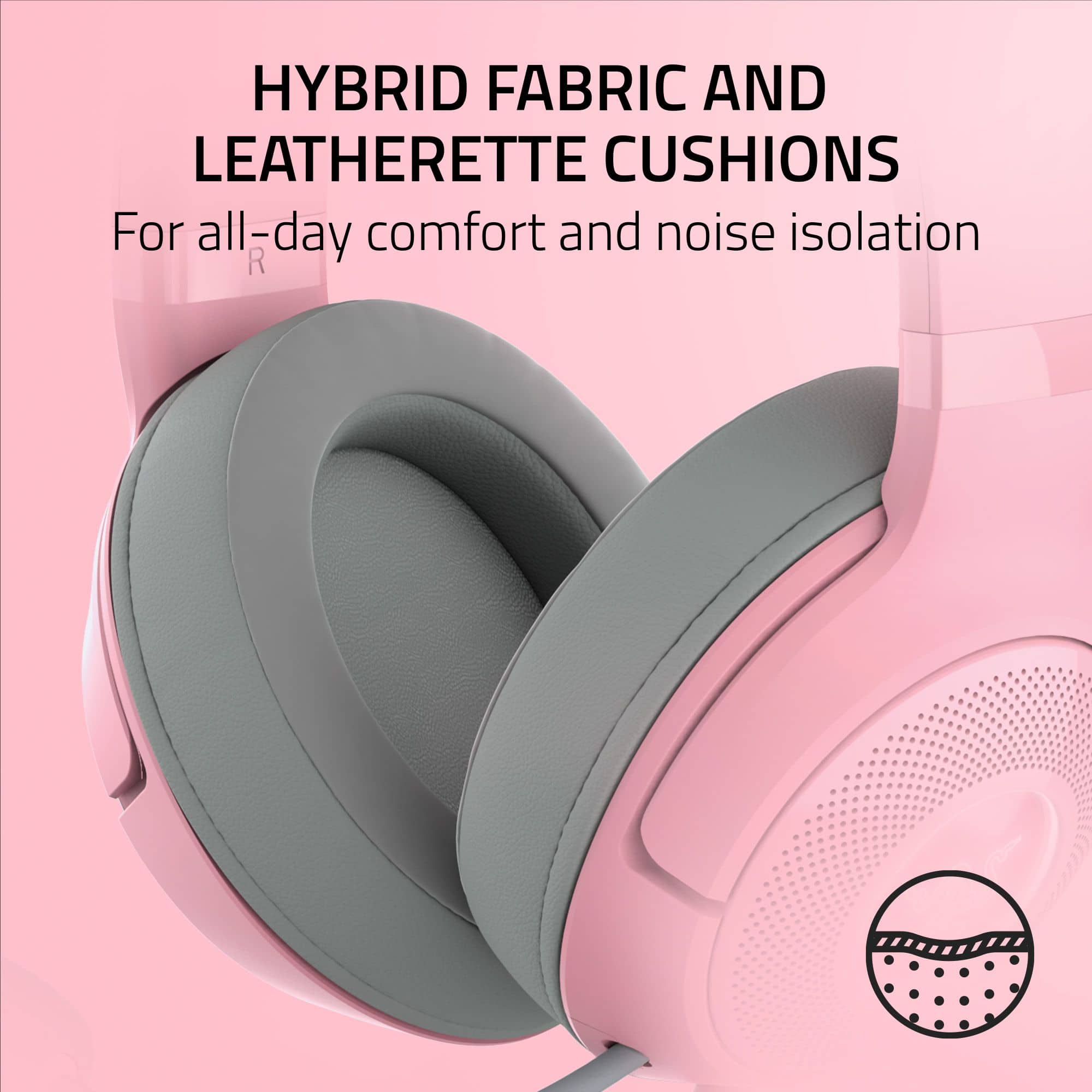 Hybrid Fabric and Leatherette Cushions: For all-day comfort and noise isolation.