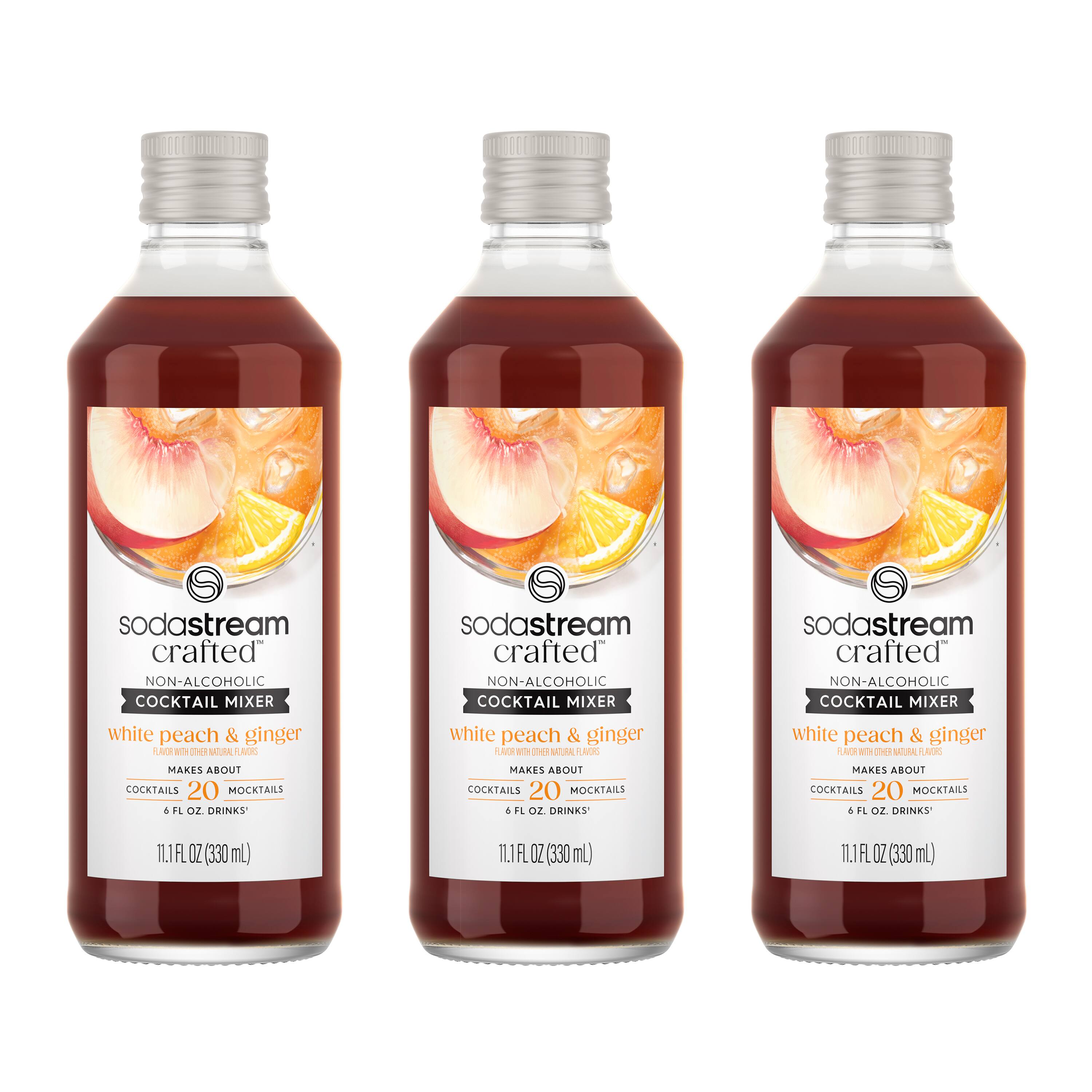 SodaStream - Crafted Mixers White Peach Ginger Drink Mix 3-Pack
