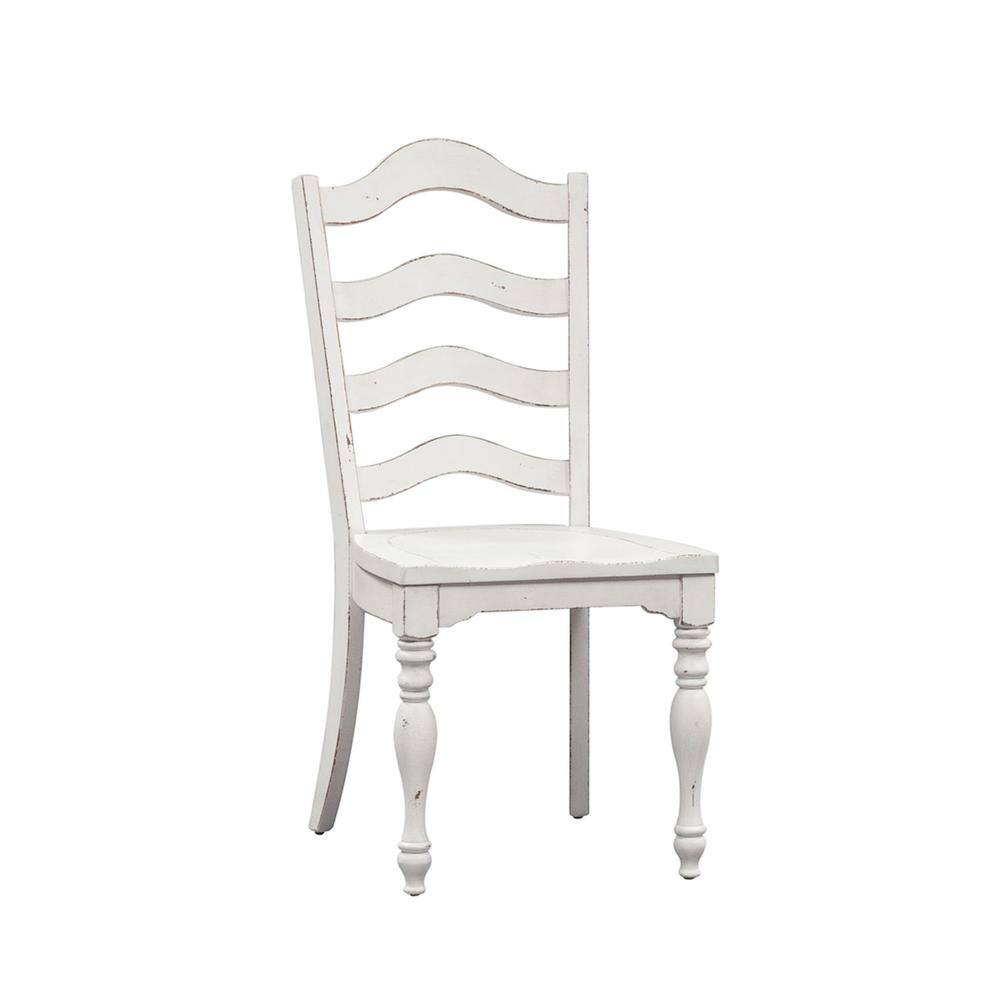 Alt View 1. Liberty Furniture Industries - Magnolia Manor Ladder Back Side Chair (RTA) in Antique White - White.