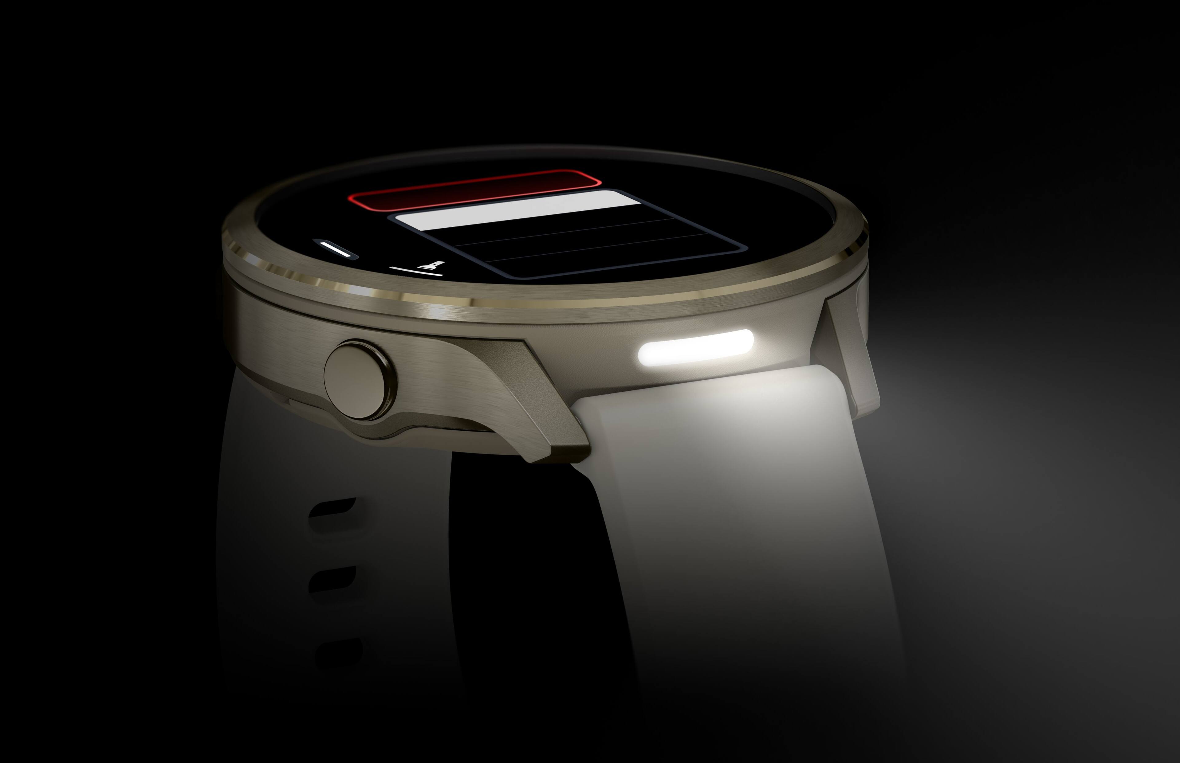 Alt View 8. Garmin - Venu 4 GPS Smartwatch 41 mm Fiber-reinforced polymer - Lunar Gold.