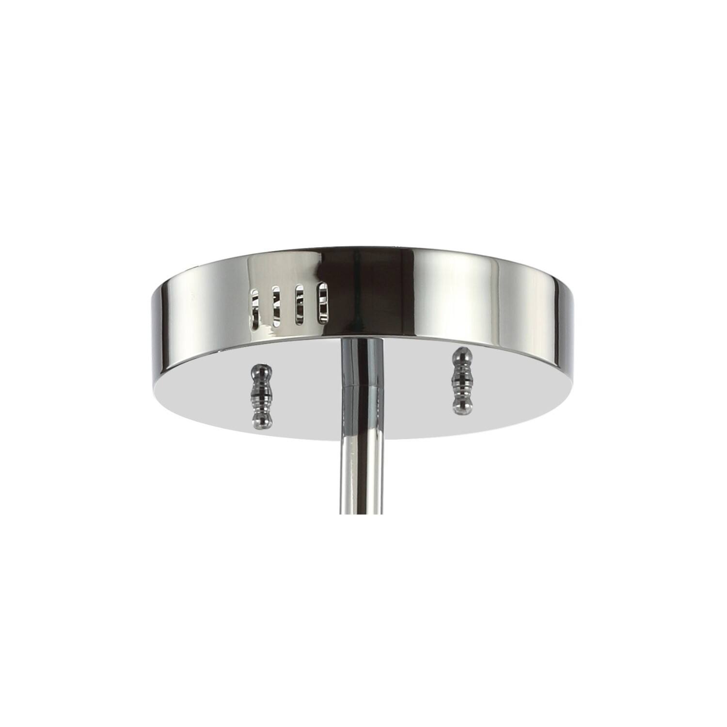 Alt View 4. Jonathan Y - Crucis 31.5" Modern Metal Integrated LED Semi Flush Mount, Chrome - Chrome.