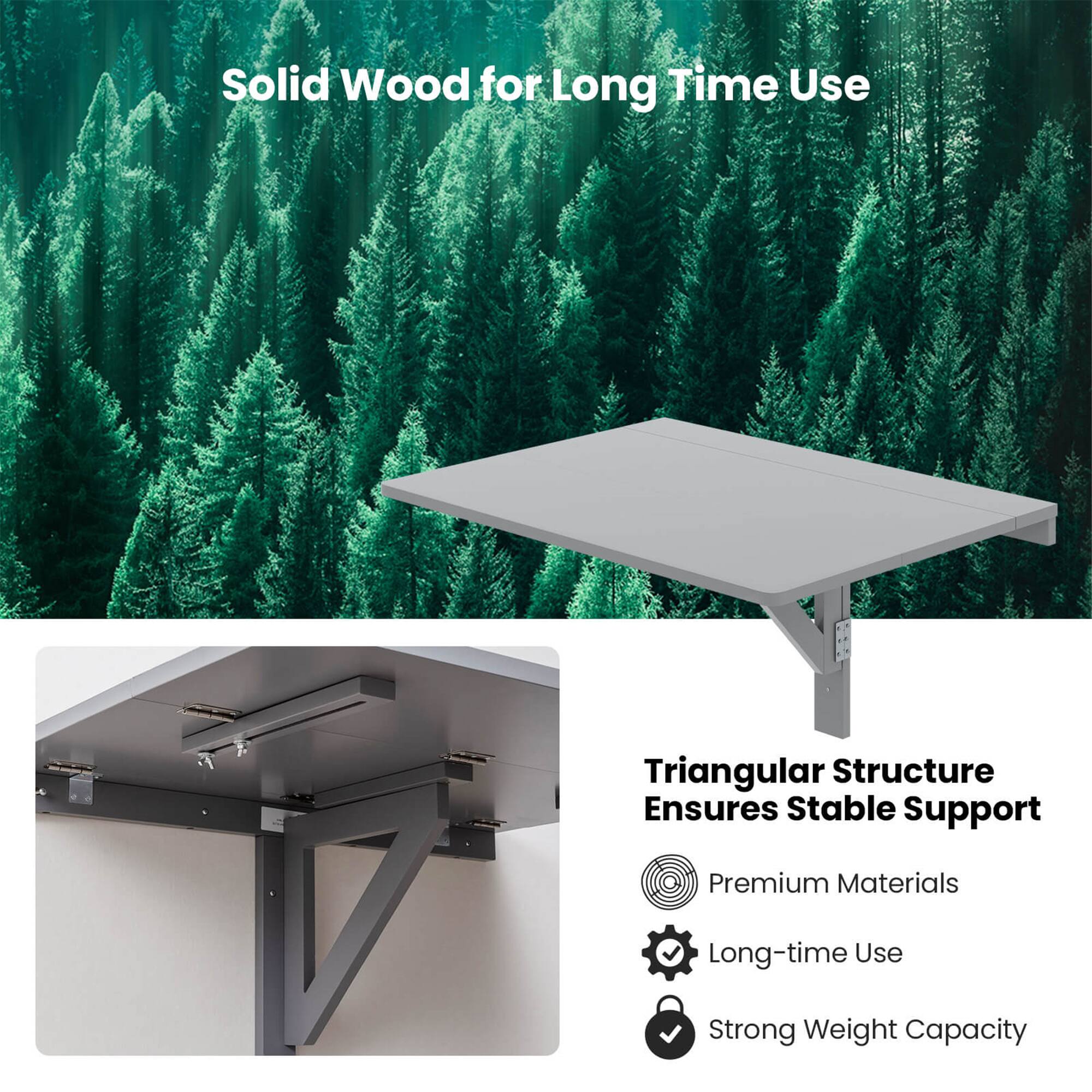 Solid Wood for Long Time Use

Triangular Structure Ensures Stable Support

- Premium Materials
- Long-time Use
- Strong Weight Capacity