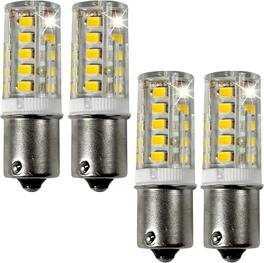 HQRP - 4-Pack BA15s Bayonet LED Bulbs Cool White 33-SMD Replaces 93/1141/1156/1073/1093/1129 for RV, Deck & Path