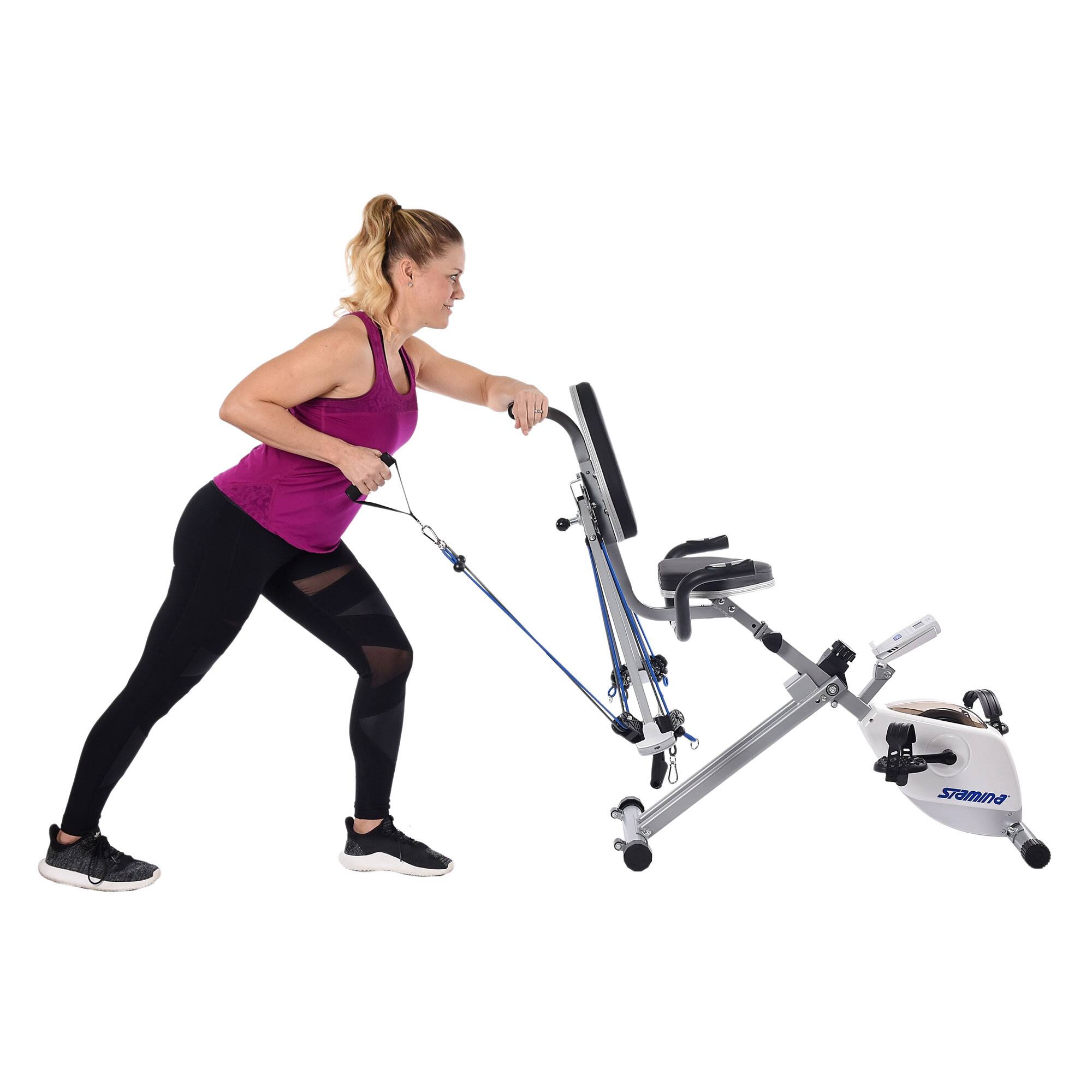 Alt View 2. Stamina Products - Stamina Products Strength System Stationary Magnetic Fitness Exercise Bike - White.