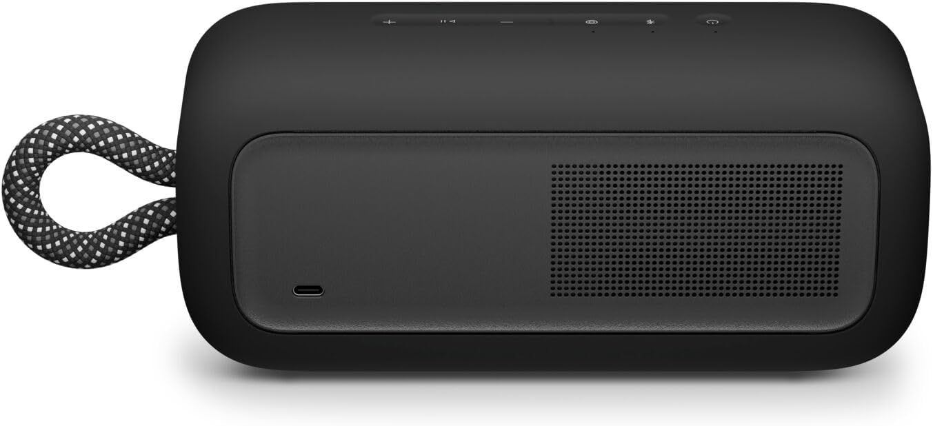 Left. Bose - Bose SoundLink Plus Portable Bluetooth Speaker Bundle with Fast Charger, Wireless (Black) - Black.