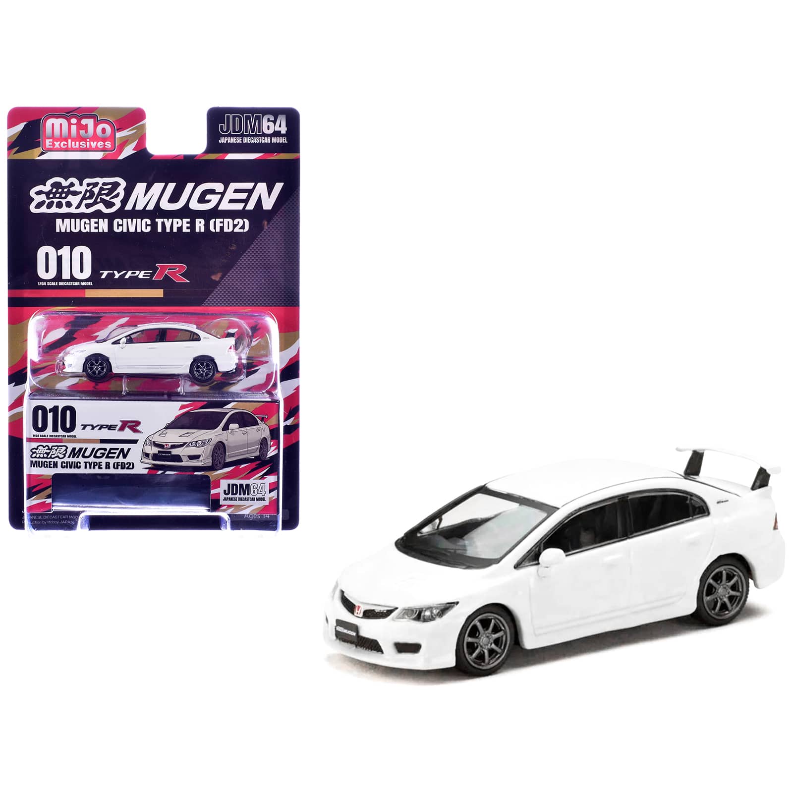 "Honda Mugen Civic Type R (FD2) RHD (Right Hand Drive) Championship White ""JDM64"" Series 1/64 Model Car by Hobby Japan" price history on PriceWatchPro