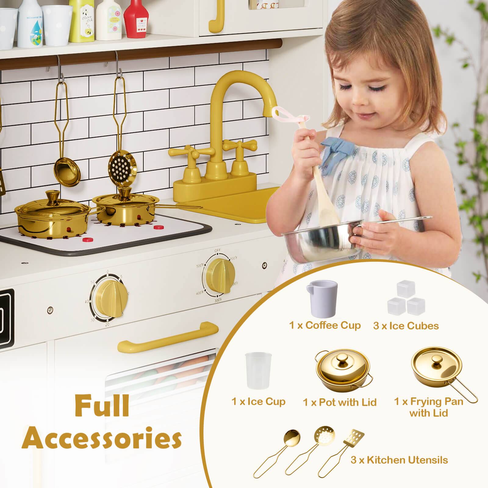 1 x Coffee Cup  
3 x Ice Cubes  
1 x Ice Cup  
1 x Pot with Lid  
1 x Frying Pan with Lid  
3 x Kitchen Utensils