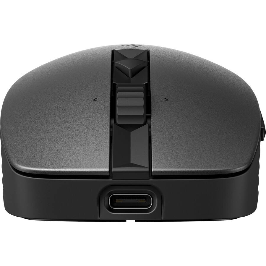 Alt View 3. HP - HP 715 Rechargeable Multi-Device Mouse - Wireless - Bluetooth - 2.40 GHz - Rechargeable - Black - USB Type A - 3000 dpi - Black.