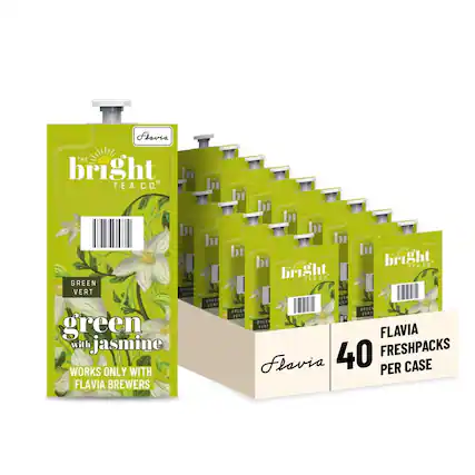Flavia THE bright TEA CO.
GREEN VERT
green with jasmine
WORKS ONLY WITH FLAVIA BREWERS
FLAVIA
40 FRESHPACKS PER CASE
