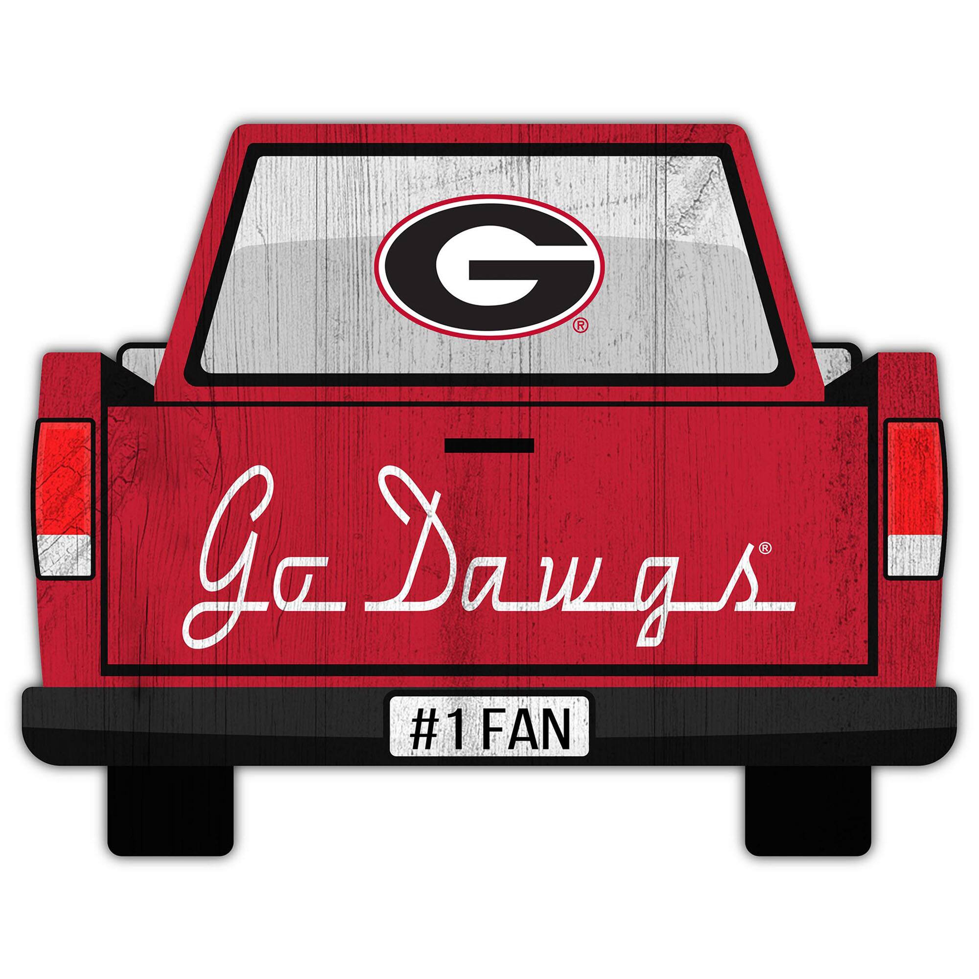 Georgia Bulldogs 12'' x 12'' Truck Back D-cor