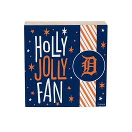 Evergreen Enterprises - Detroit Tigers 6" Holiday Wood Plock Shelf Sign - Multicolor