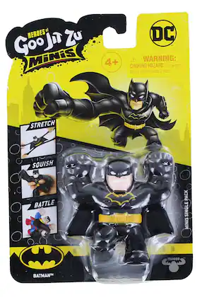 **HEROES of Goo Jit Zu MINIS**
**4+**
**WARNING: CHOKING HAZARD - Small parts. Not for children under 3 years.**
**STRETCH SQUISH BATTLE PACK SINGLE MINIS**
**BATMAN™**
**DC**
**moose**