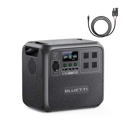 DUPU /10 1008 al i 1 E SC/PY NPUT aCN DE DUTPUI - - 0000 80 0.00 - I 5 -- AC DC - DUTPUT C 9 1 T - 50m M - SAL md - 0 1800W 152Wh AC180 BLUETTI