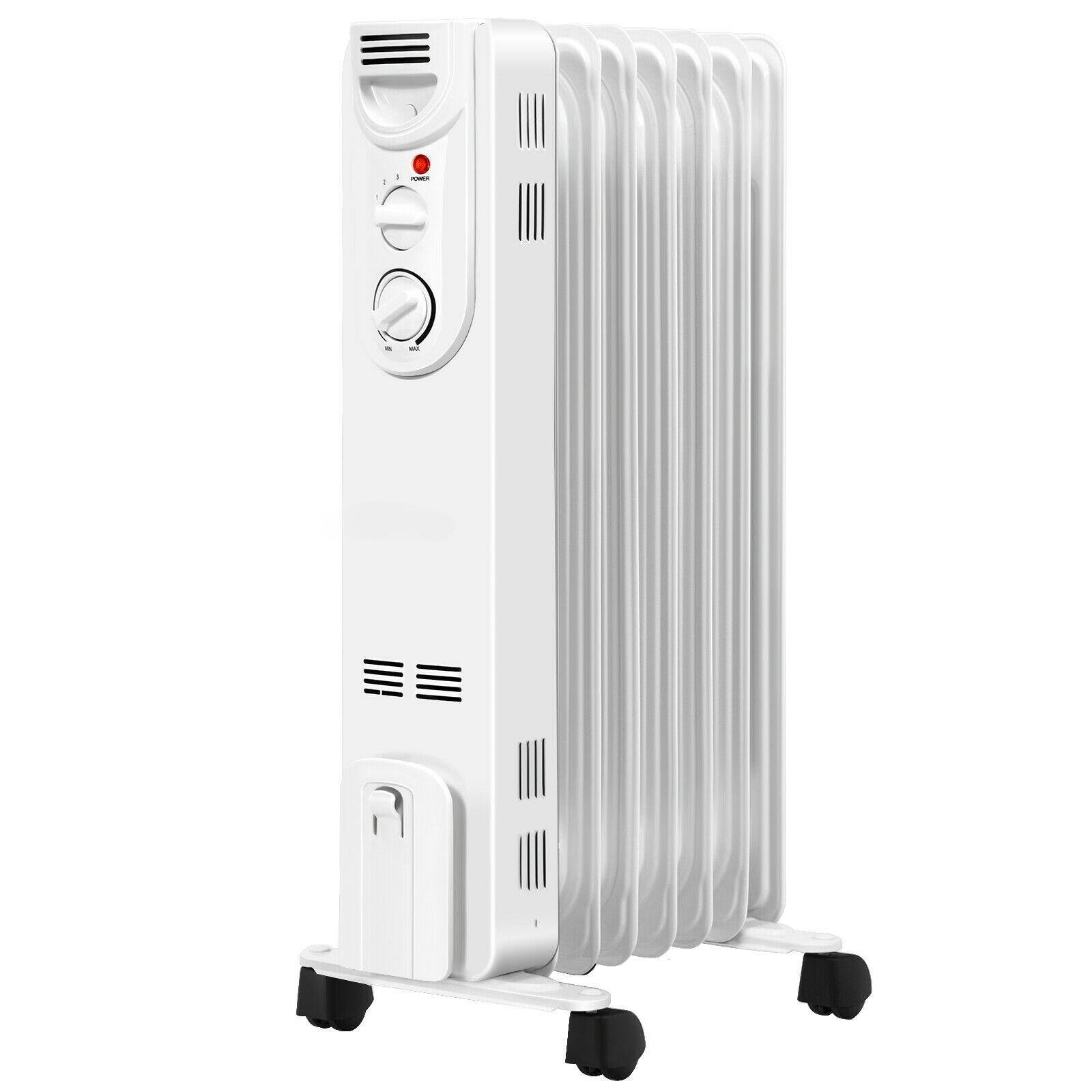 Left. Sugift - 1500W Electric Space Heater with 3 Heat Settings and Safe Protection - White.