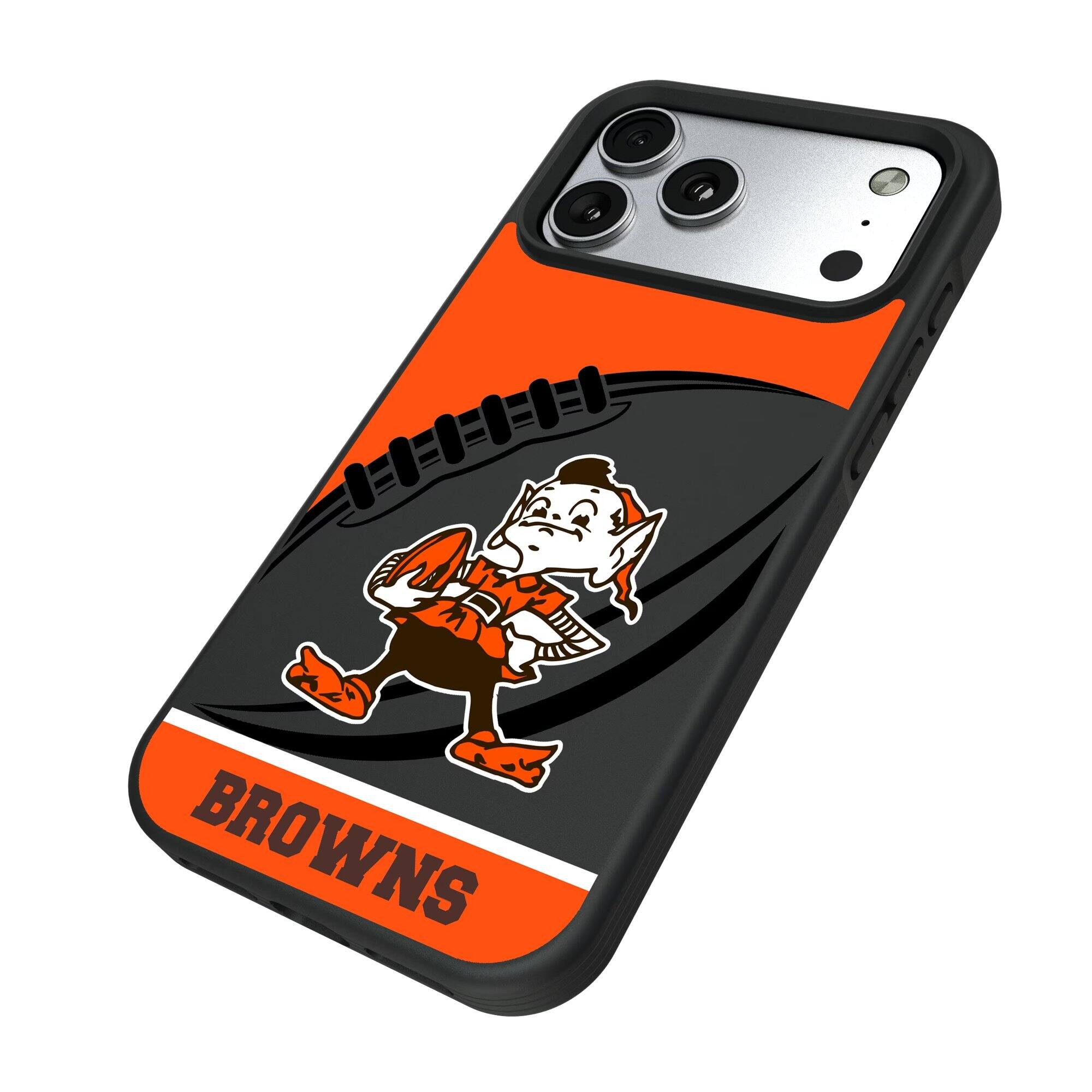 Alt View 1. Keyscaper - Cleveland Browns iPhone Pastime Design Bump Case - 13 Pro Max - Multicolor.