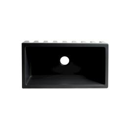 Alfi - brand 33 Matte Reversible Smooth / Fluted Single Bowl Fireclay Farm Sink - Black