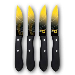 Woodrow - Pittsburgh Pirates 4-Piece Stainless Steel Steak Knife Set - Multicolor