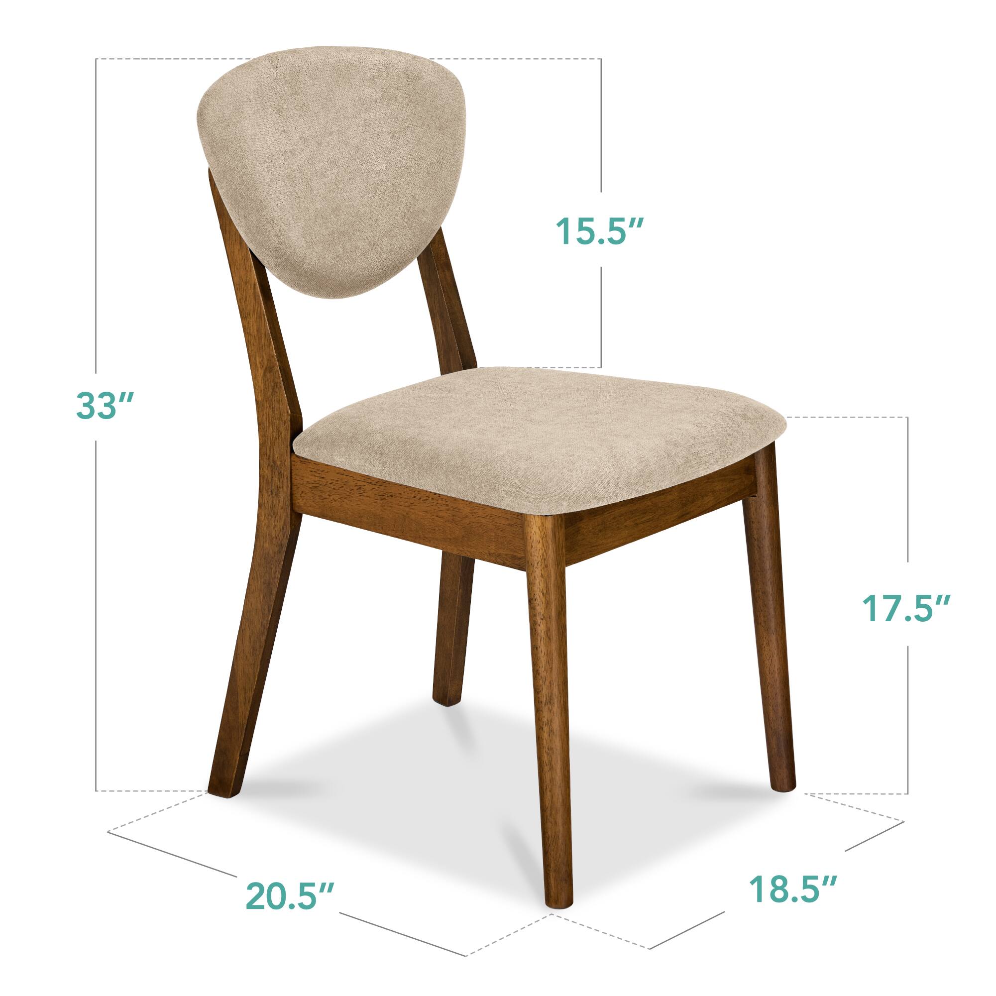 15.5" 33" 17.5" 20.5" 18.5"